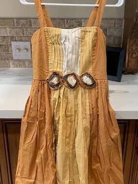 Ryu Dress - Sunset colors - Cocktail Length - Pleated - Party/Casual Dress